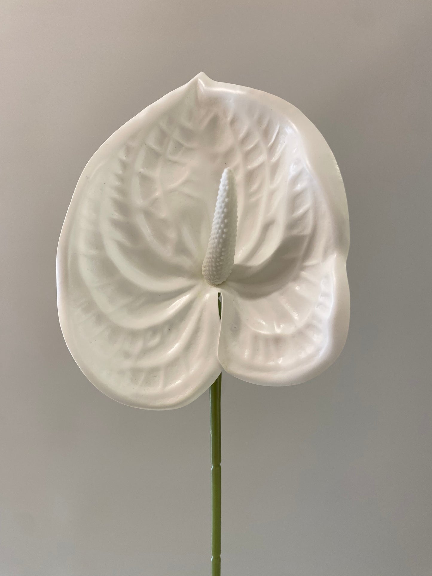 White Anthurium Single Stem small Artificial Flower Faux Flower