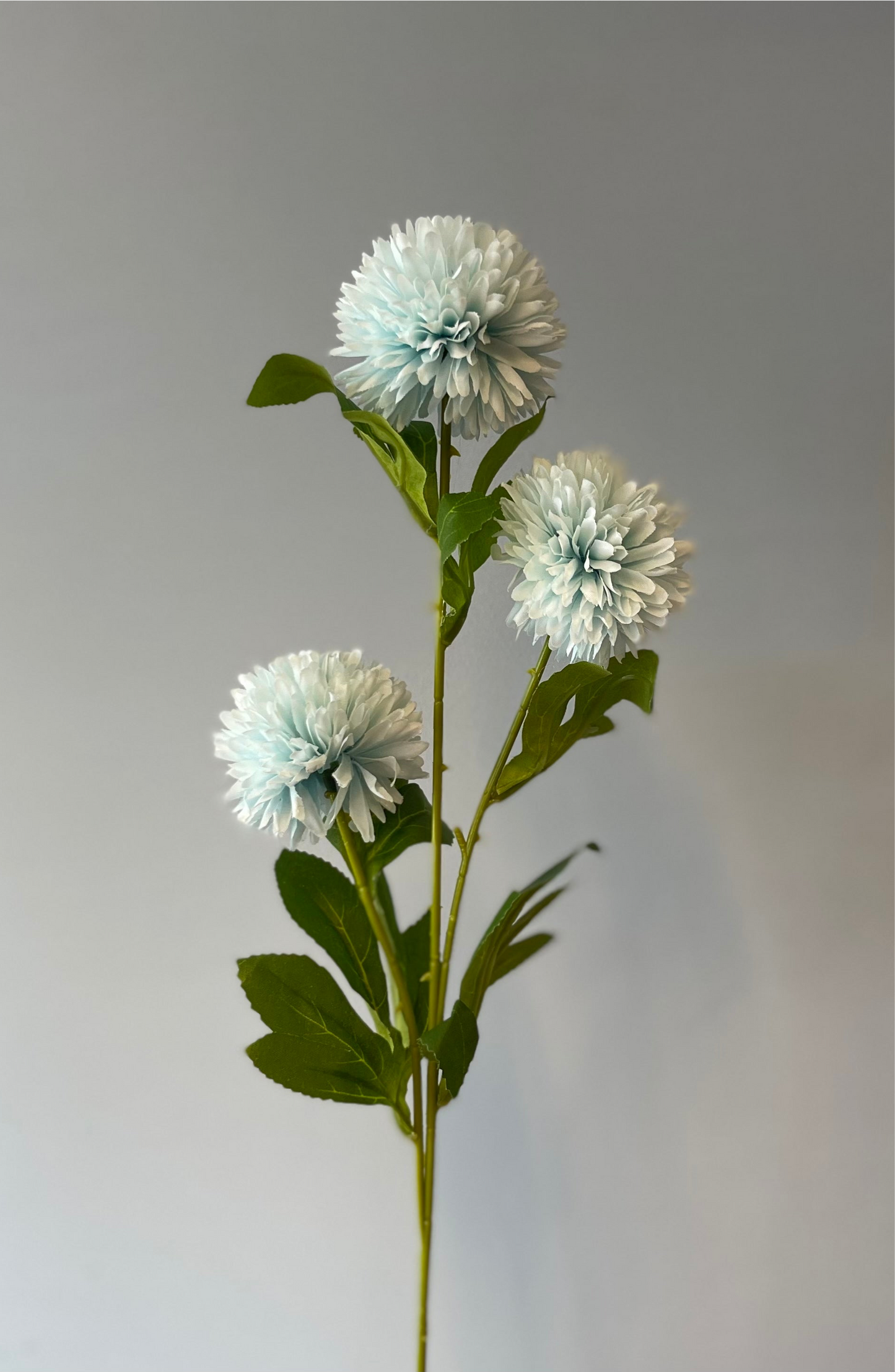 Sky Blue Chrysanthemum Spray Single Stem Artificial Faux Flower