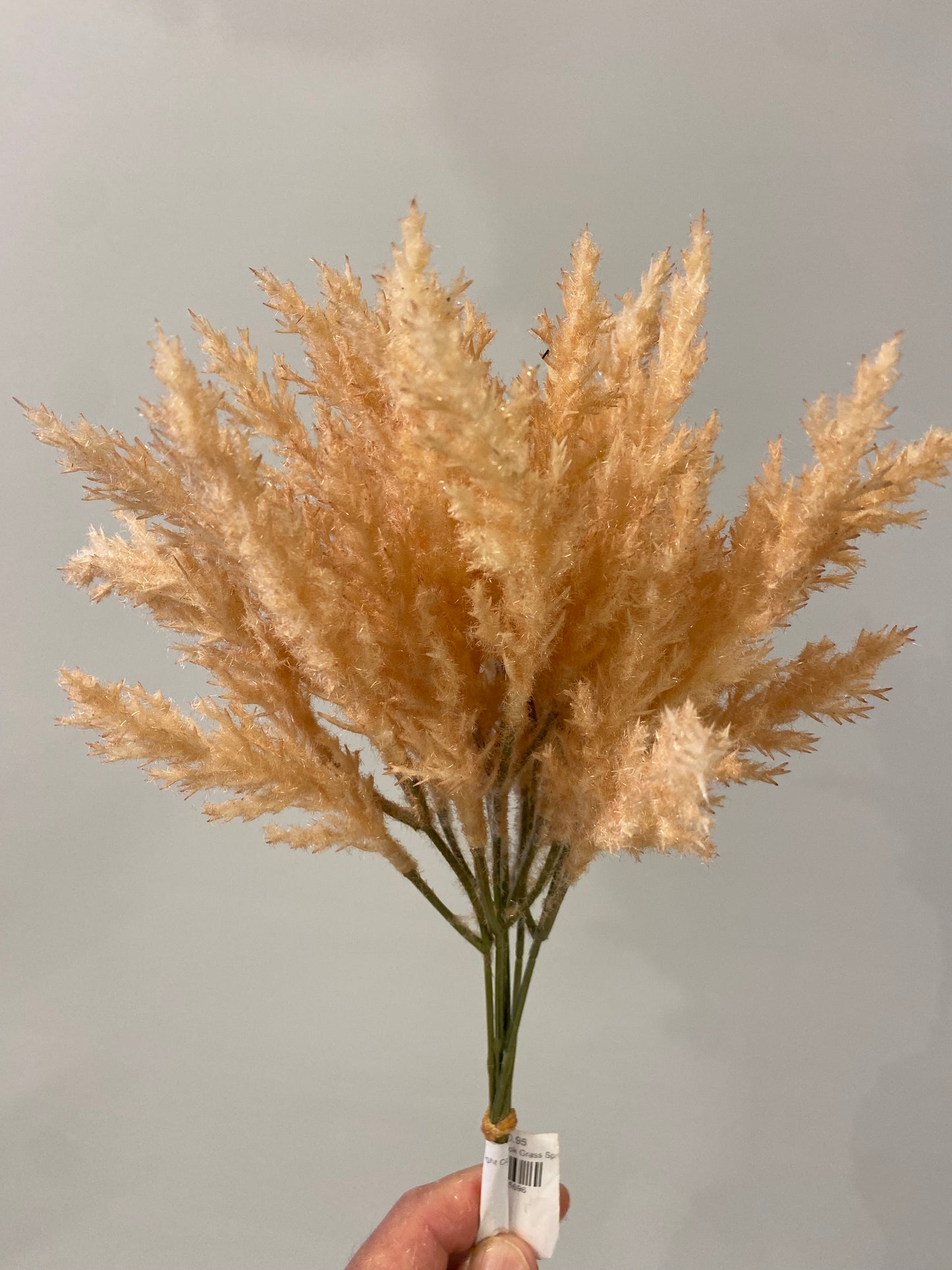 Grass spray light coffee Dried Look Bunch Artificial Faux Flowers