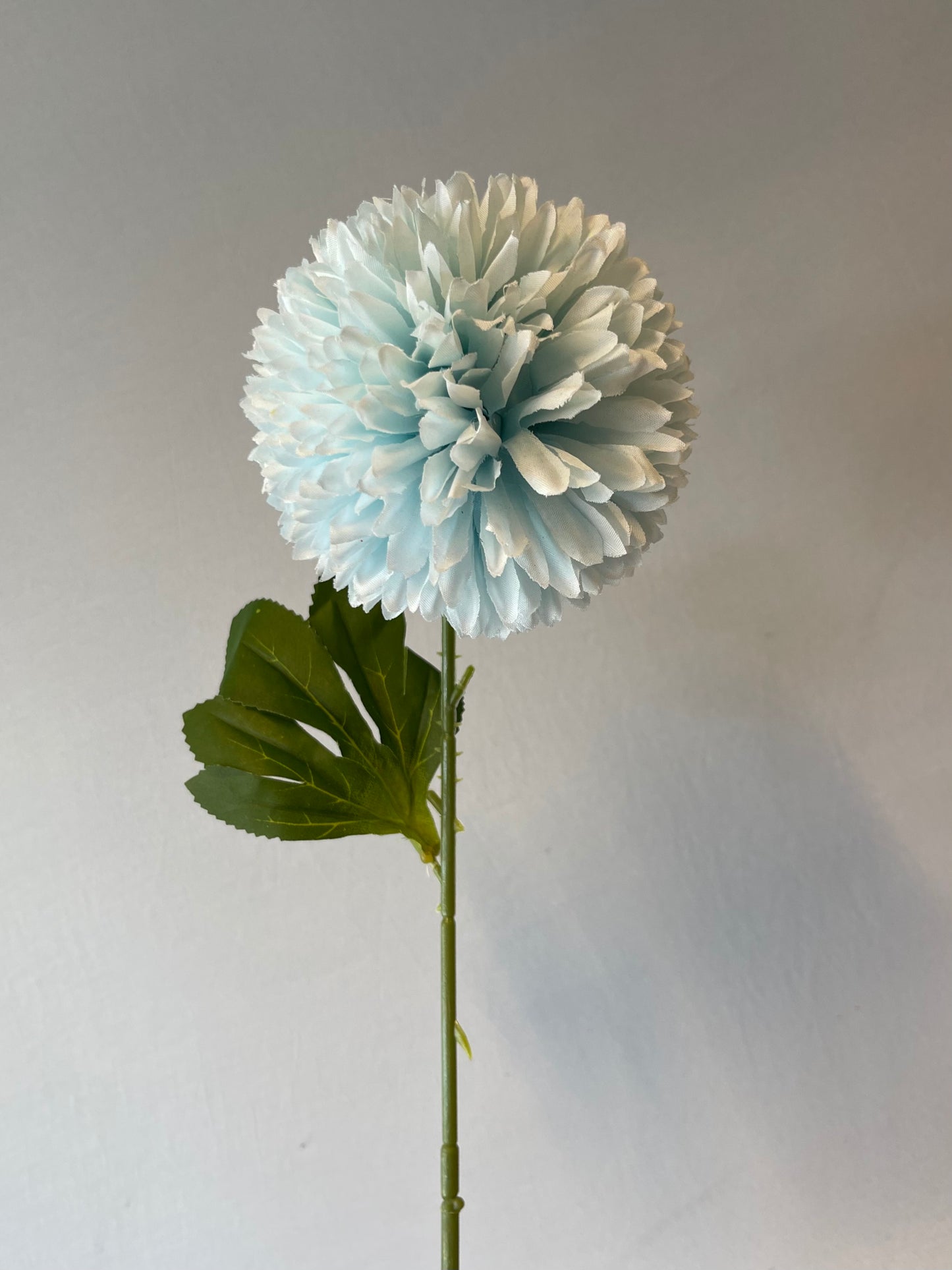 Sky Blue Chrysanthemum Single Stem Artificial Faux Flower