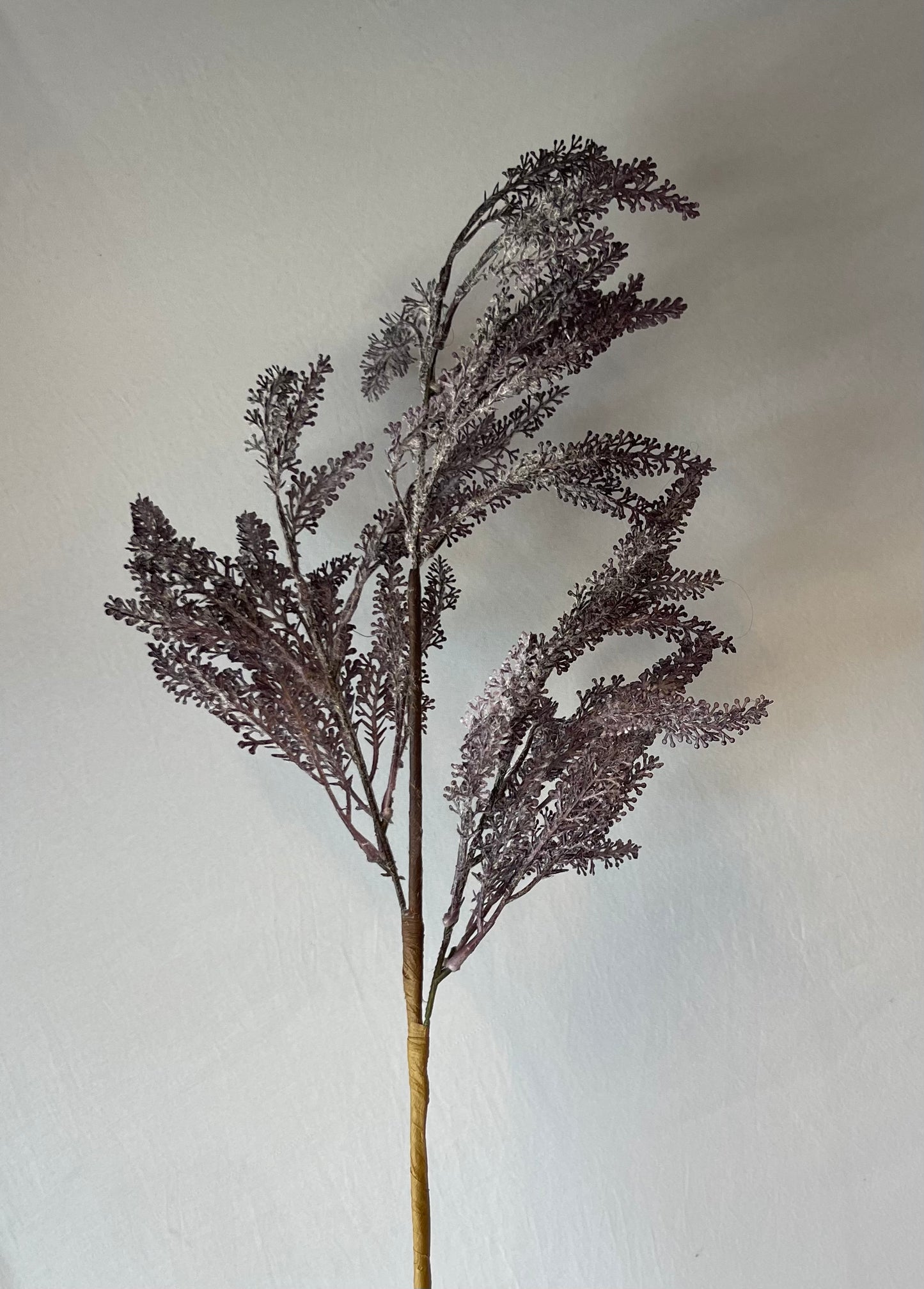 Grass Spray Purple Dried Look   Single Stem Artificial Flowers Faux Flowers