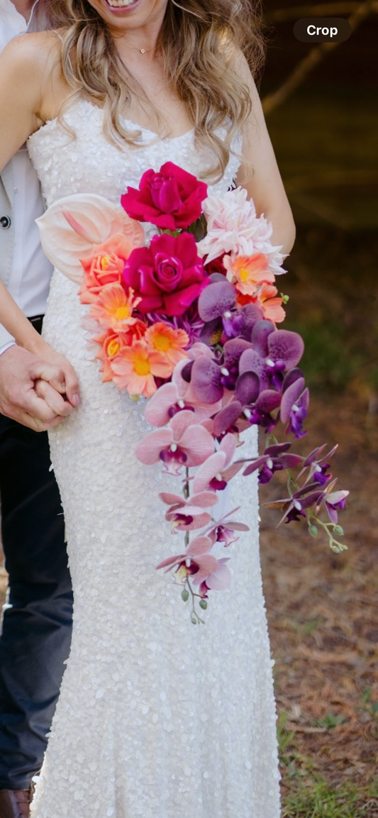 Catherine Phillips Brittany Bridal Wedding Bouquet Artificial Faux Flowers