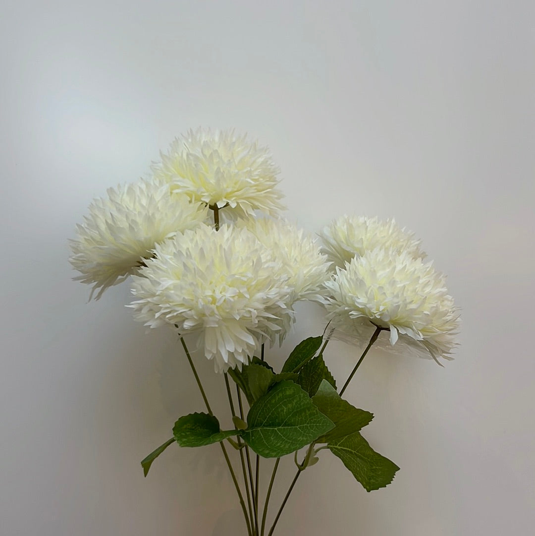 Chrysanthemum Spray White Single Stem Artificial Faux Flowers