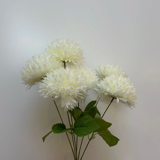 Chrysanthemum Spray White Single Stem Artificial Faux Flowers