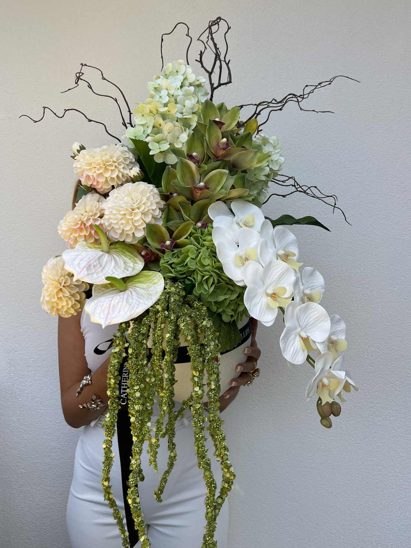 Pam Artificial Faux Flowers Arrangement (Please contact us to place an order)