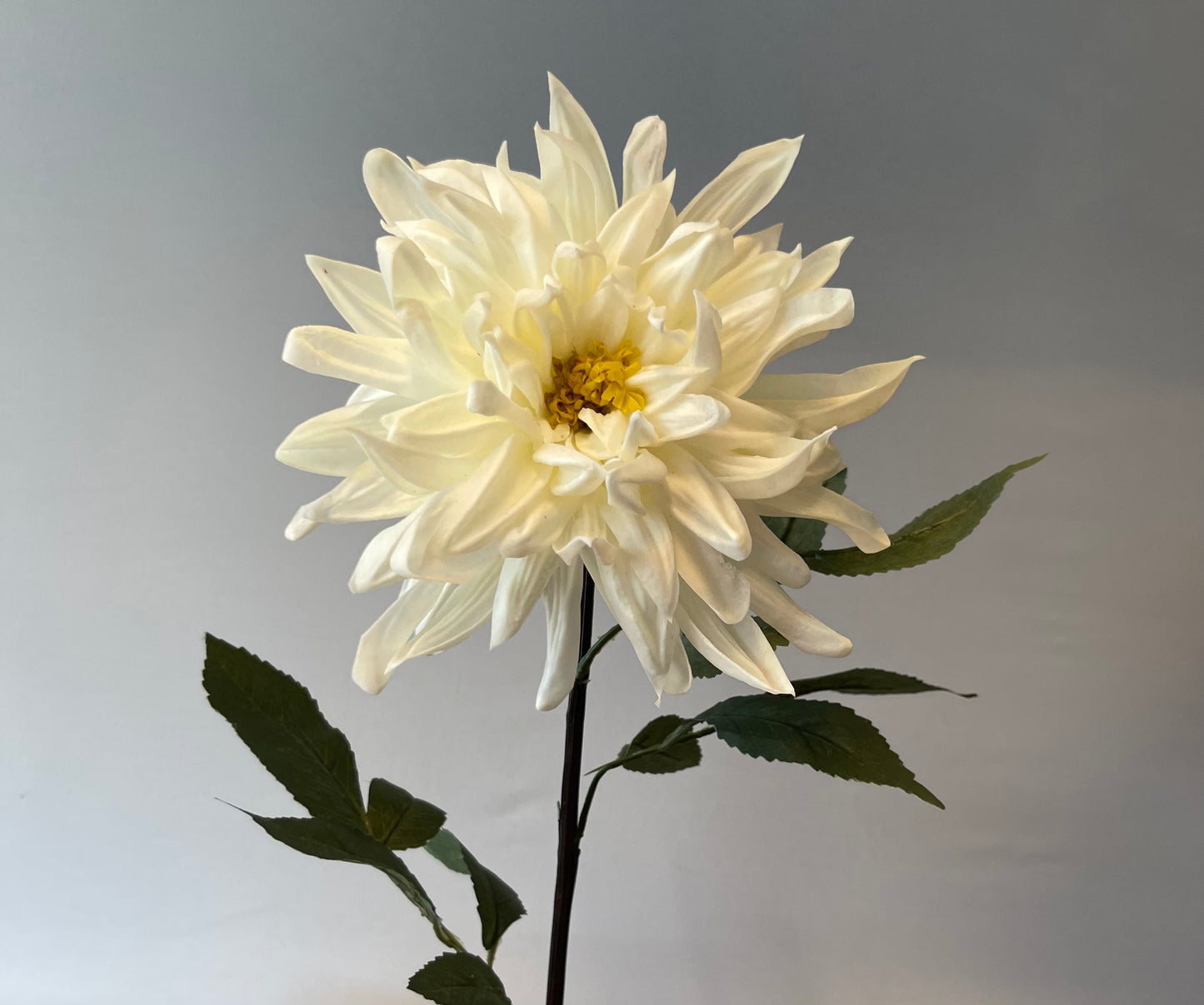 Real Touch White Dahlia Single Stem Artificial Faux Flowers