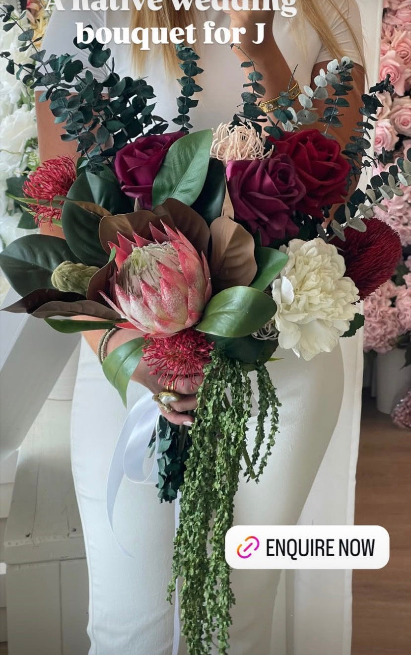 Catherine Phillips Judy Bridal Wedding Bouquet Artificial Faux Flowers
