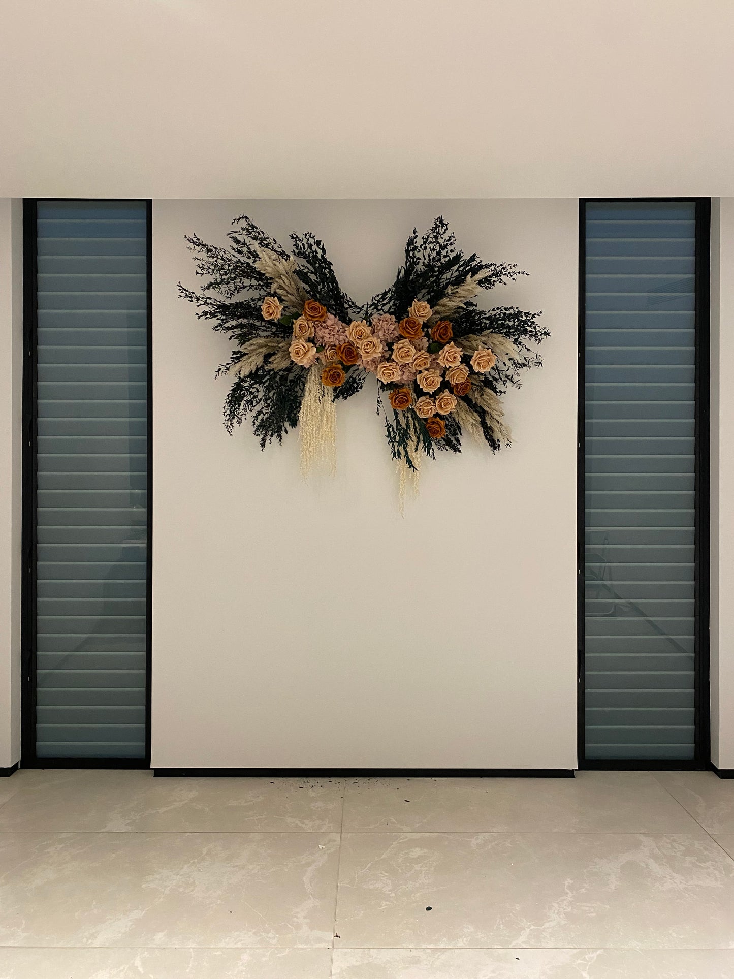 Monica Arbour Hanging Installation Piece - 60 flowers Artificial Flowers Faux Flowers