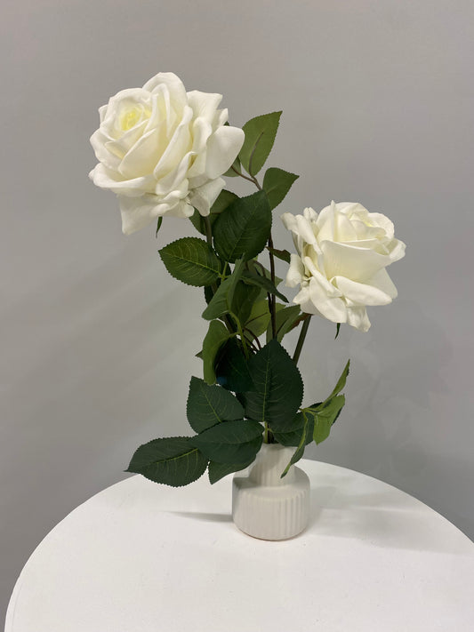 White Hannah Rose Bud Vase