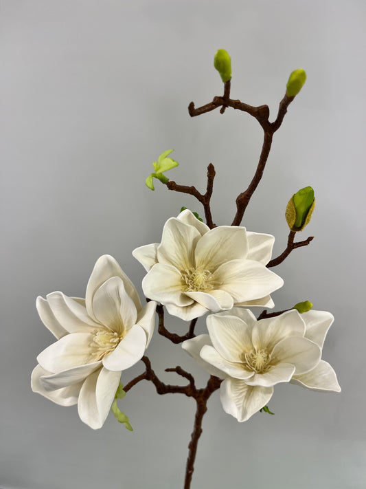 Real Touch White Magnolia Spray