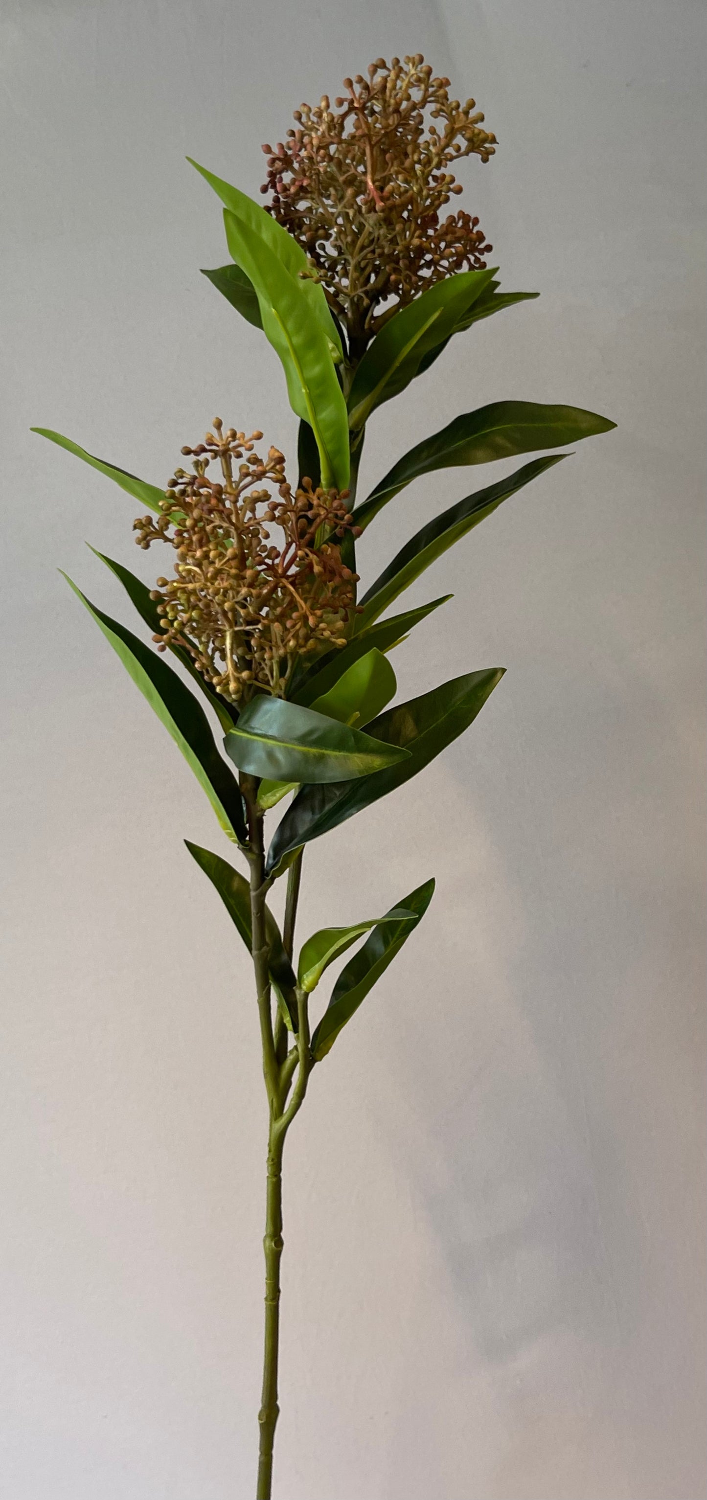 Burgundy Green Berry Spray Artificial Faux Flowers
