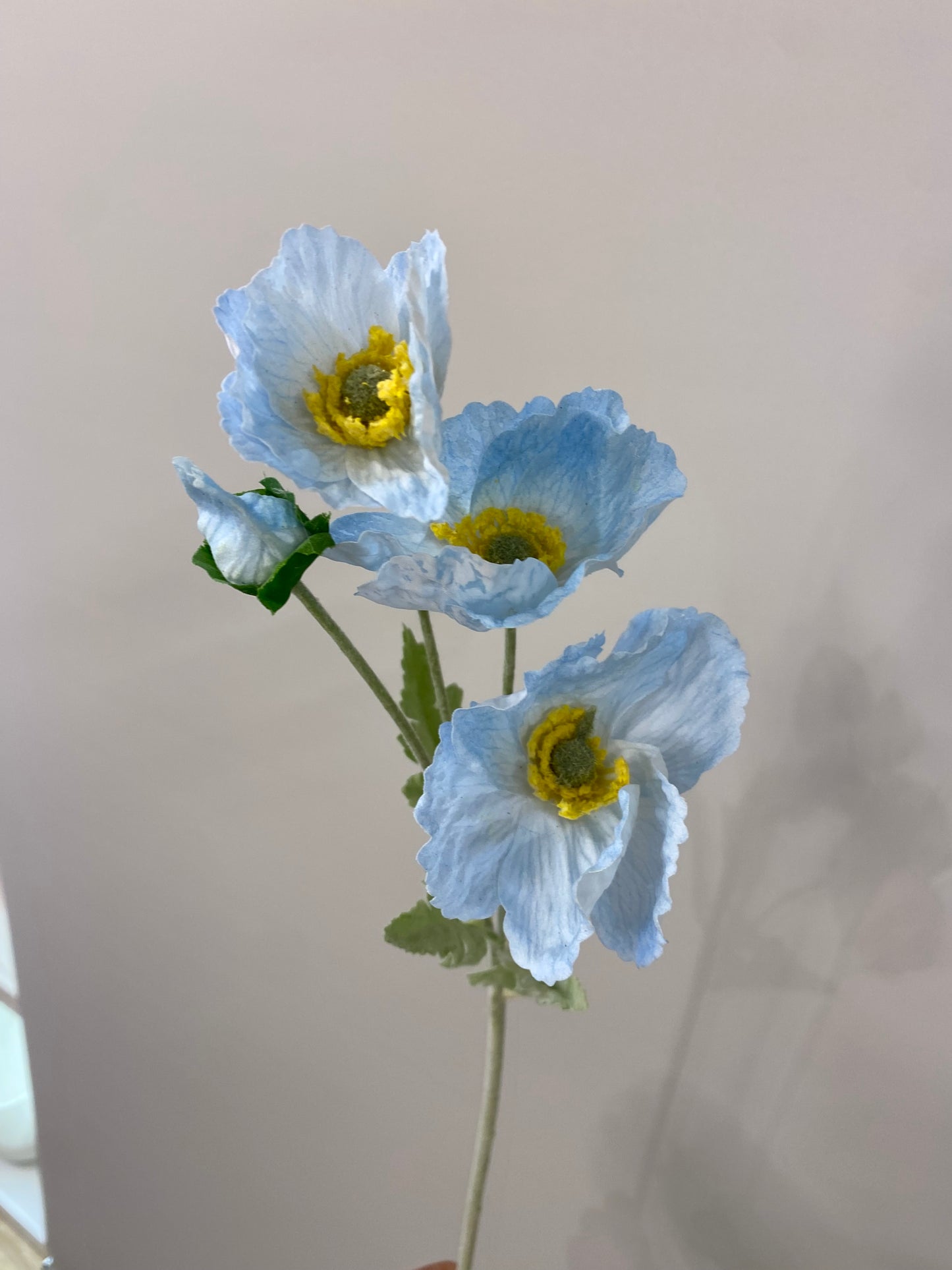 Real Touch Blue Cosmos Spray Single Stem Artificial Faux Flowers