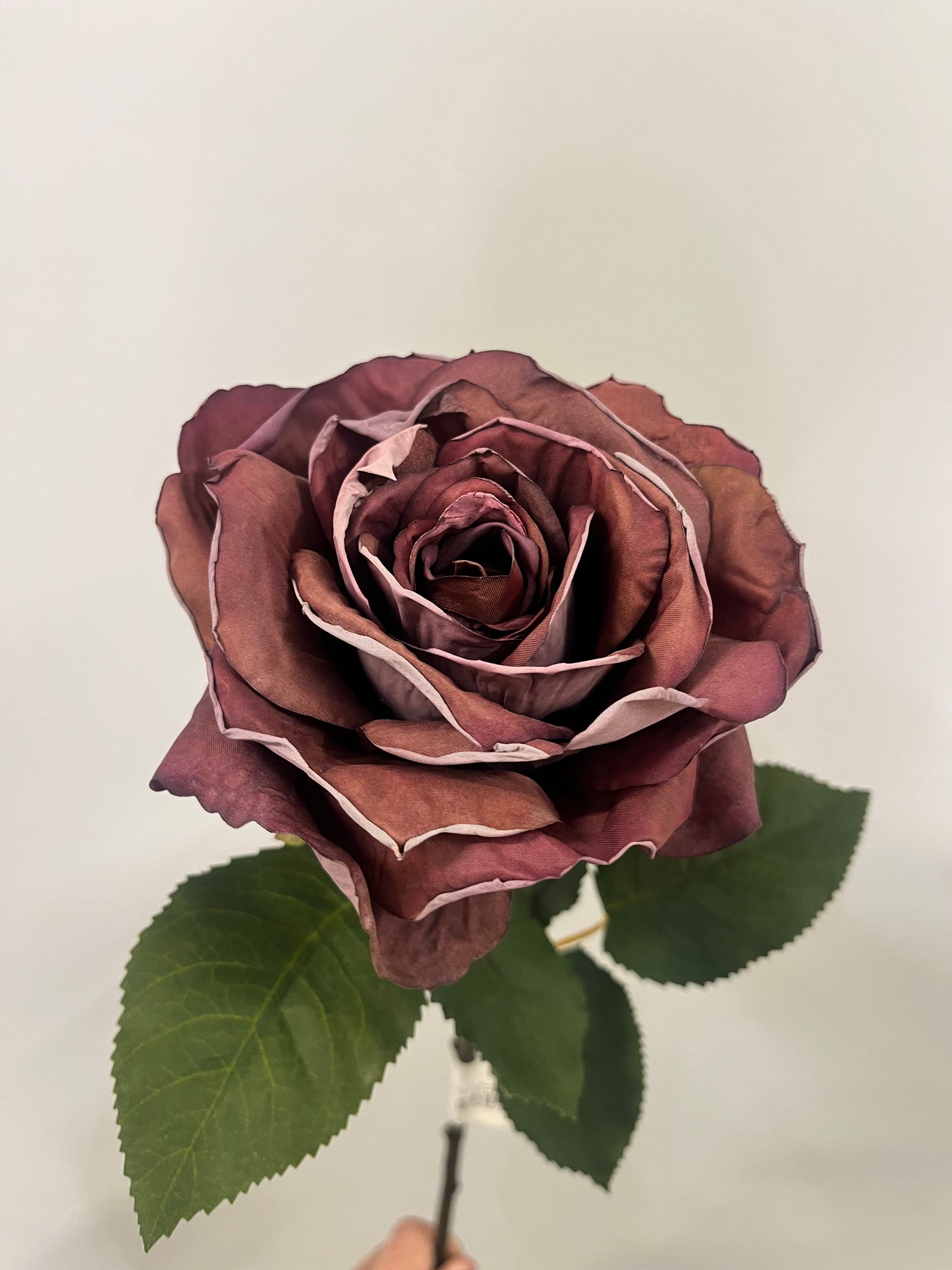Eggplant Livia Rose Artificial Flower Single Stem Faux Flowers