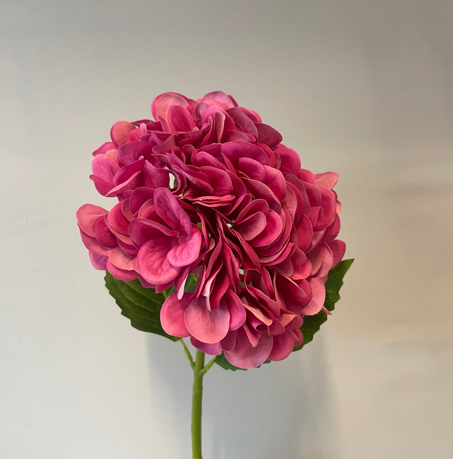 Real Touch Burgundy Hydrangea Single Stem Artificial Flowers Faux Flowers