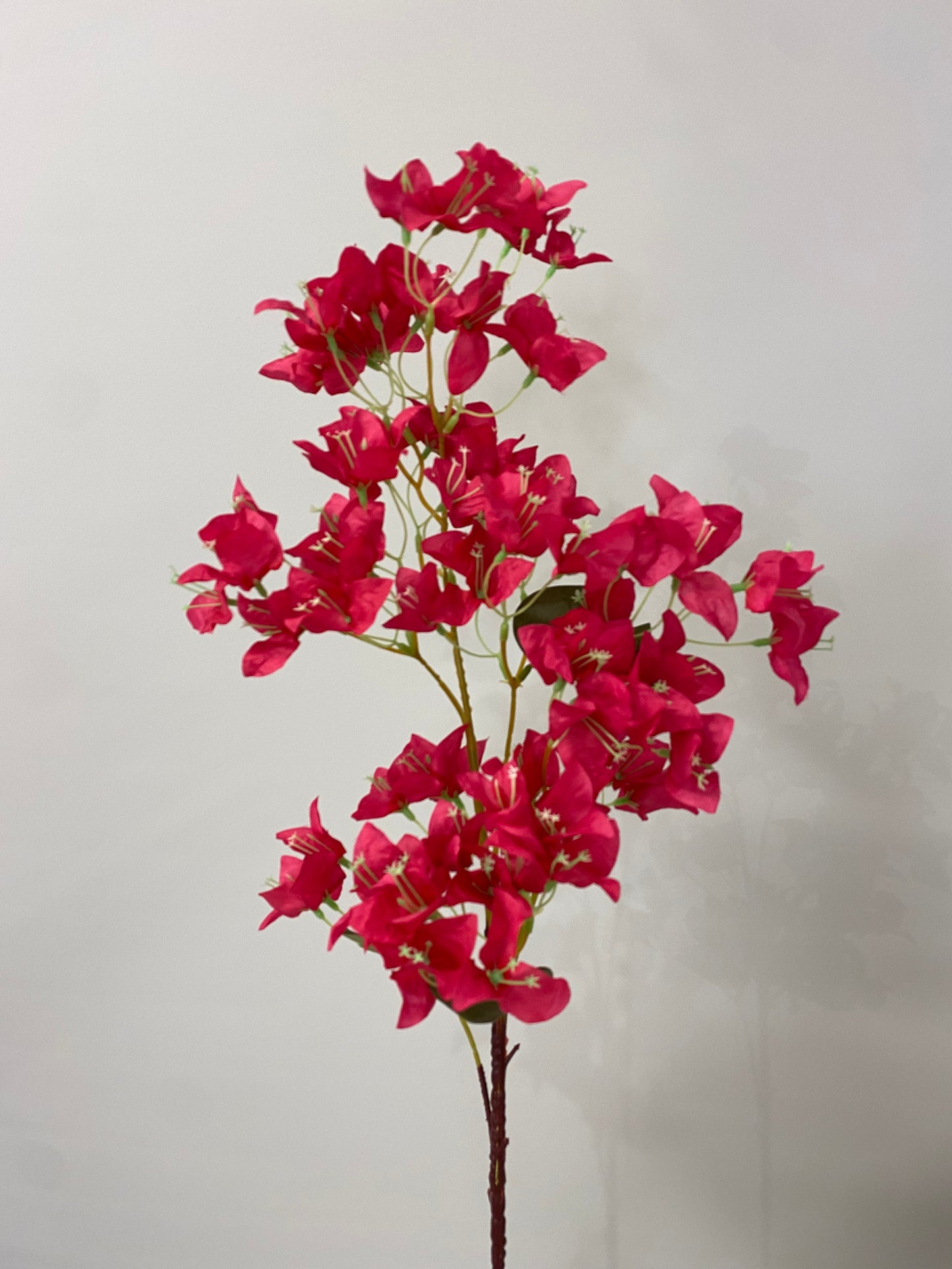 Bougainvillea Red Single Stem Artificial Faux Flowers