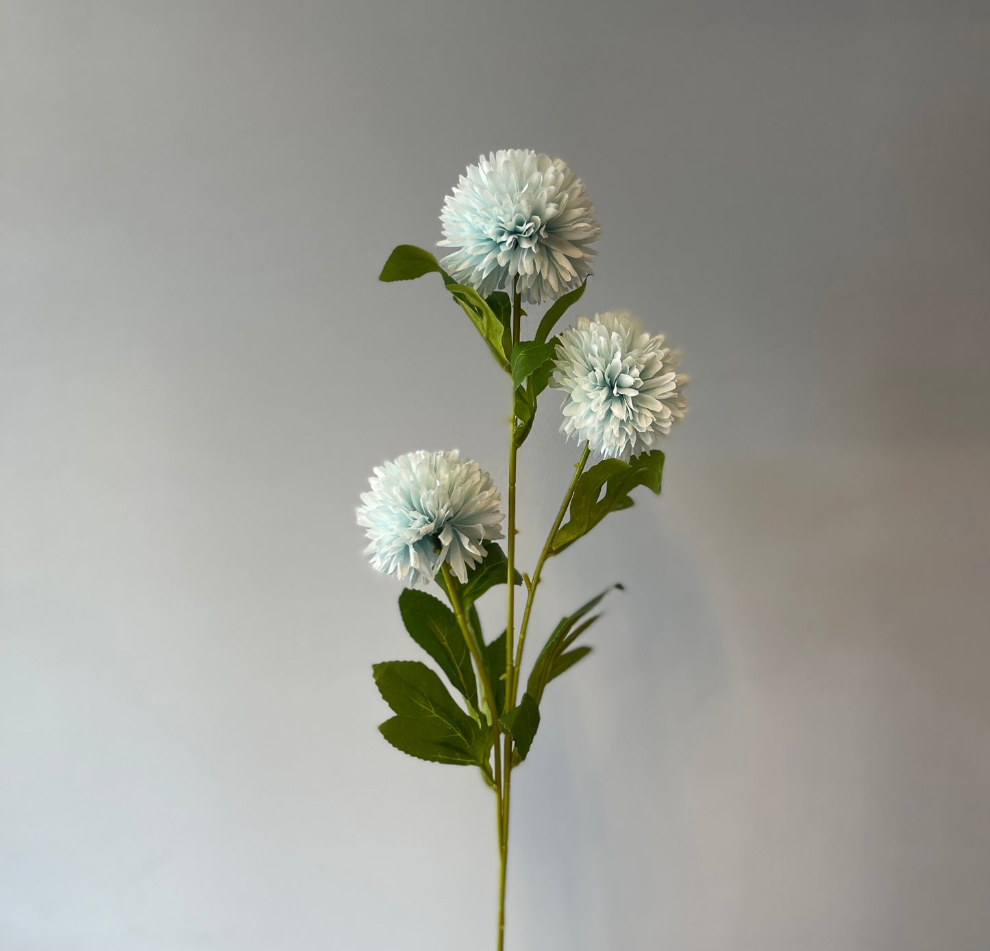 Sky Blue Chrysanthemum Spray Single Stem Artificial Faux Flower
