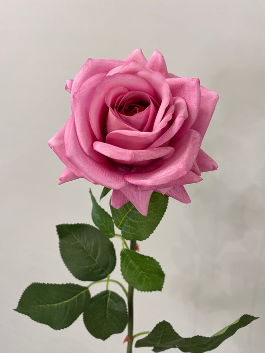 Real Touch Light Mauve Hannah Rose Single Stem Artificial Faux Flowers