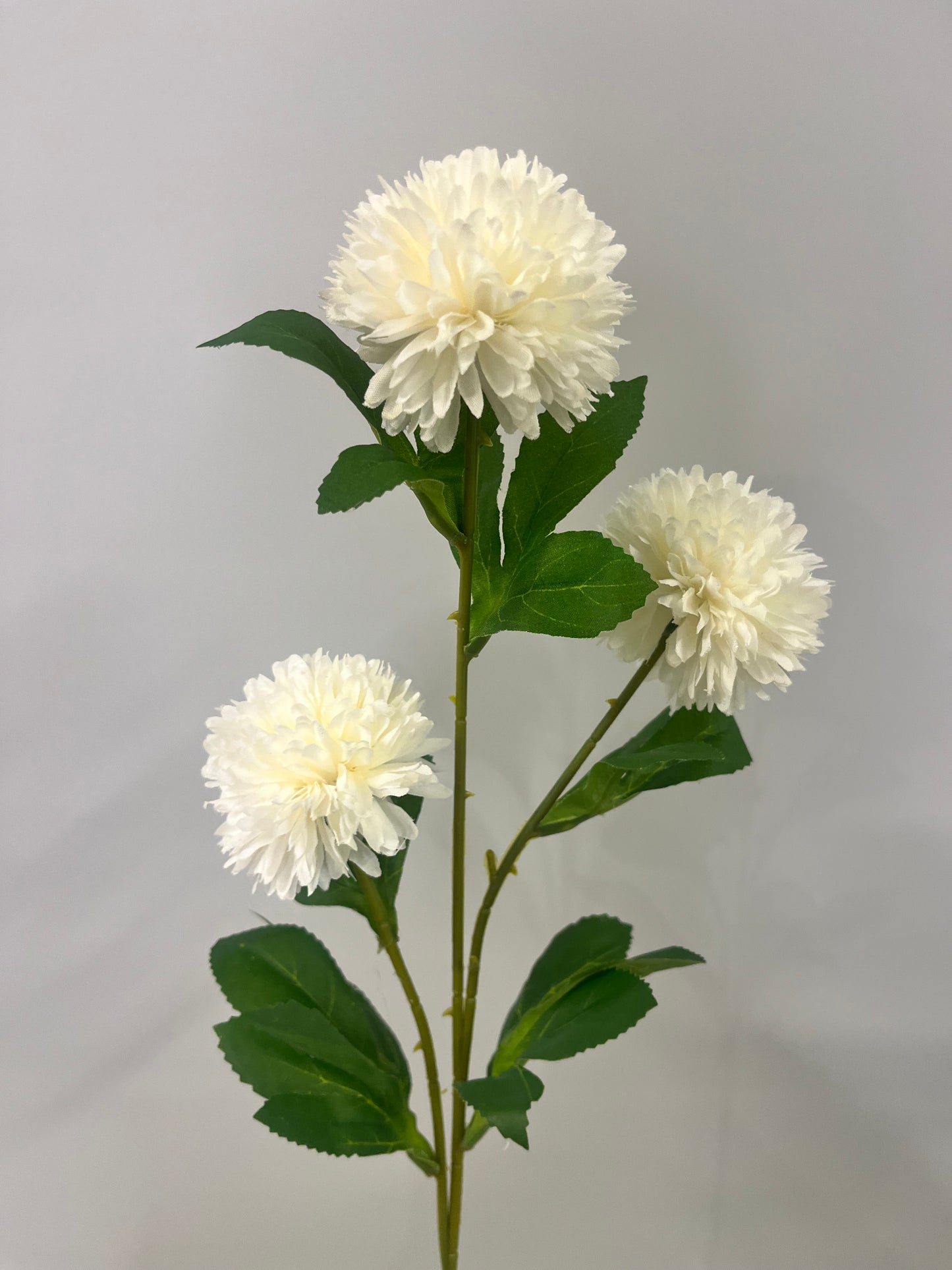 White Chrysanthemum Spray Single Stem Artificial Faux Flower
