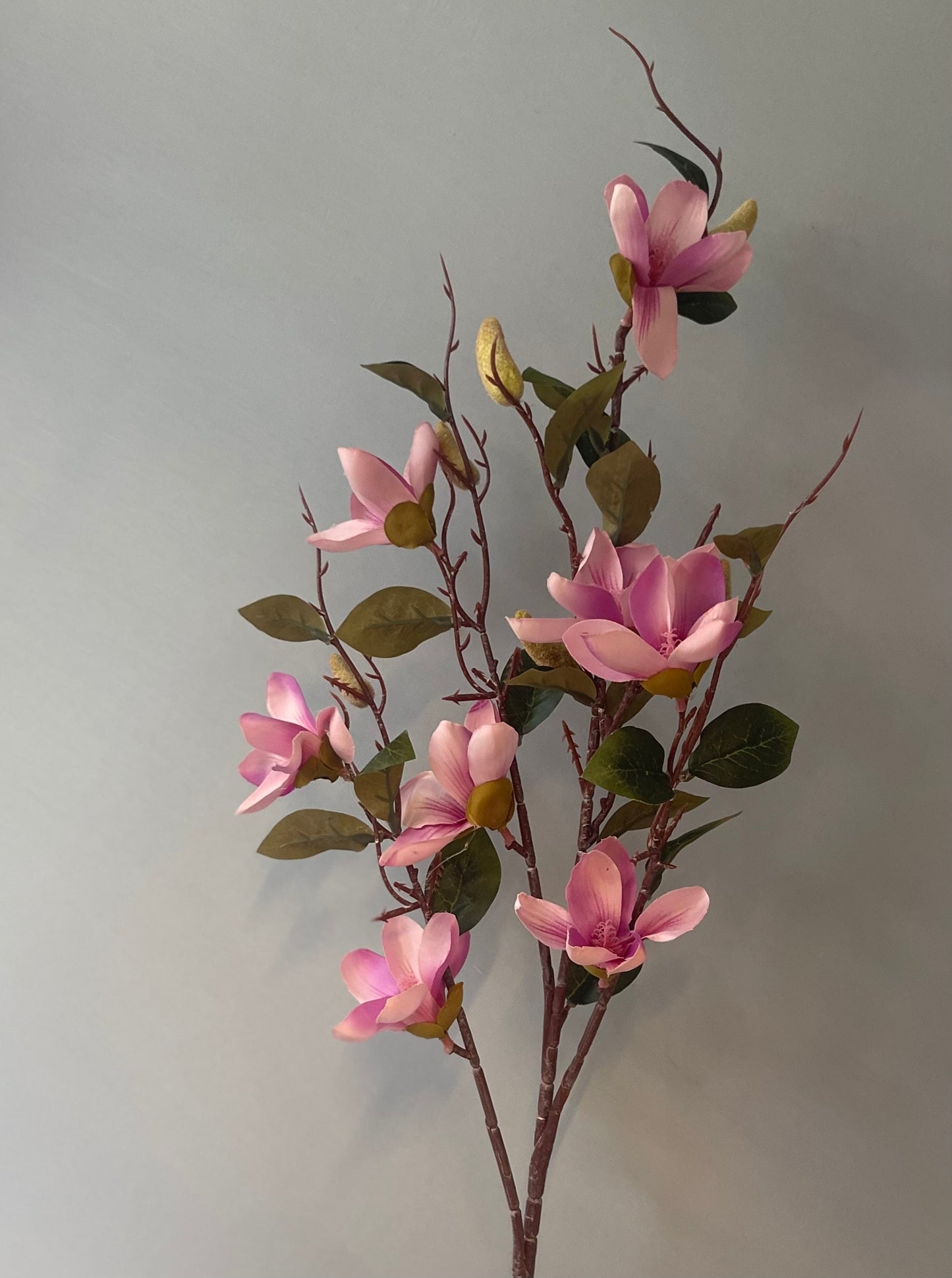 Purple Magnolia Spray Single Stem Artificial Faux Flowers