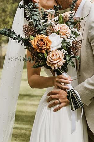 Catherine Phillips Stephanie Bridal Wedding Bouquet Artificial Faux Flowers