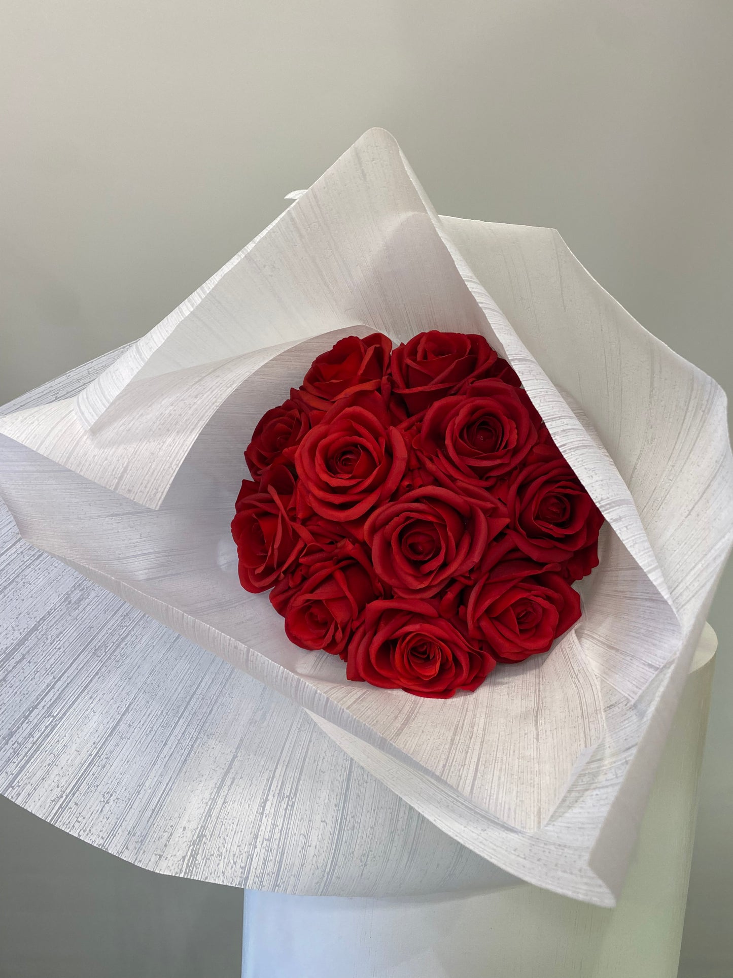 Valentine’s Day 12 Real Touch Long Stem Roses Artificial Flowers