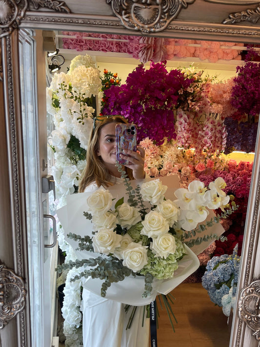 Isabella Artificial Flower Wrapped Arrangement