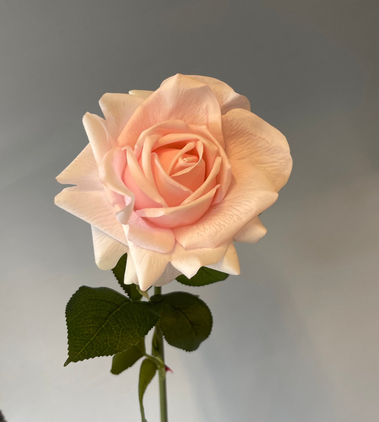 Real Touch Pink Tiarna Rose Single Stem Artificial Faux Flowers