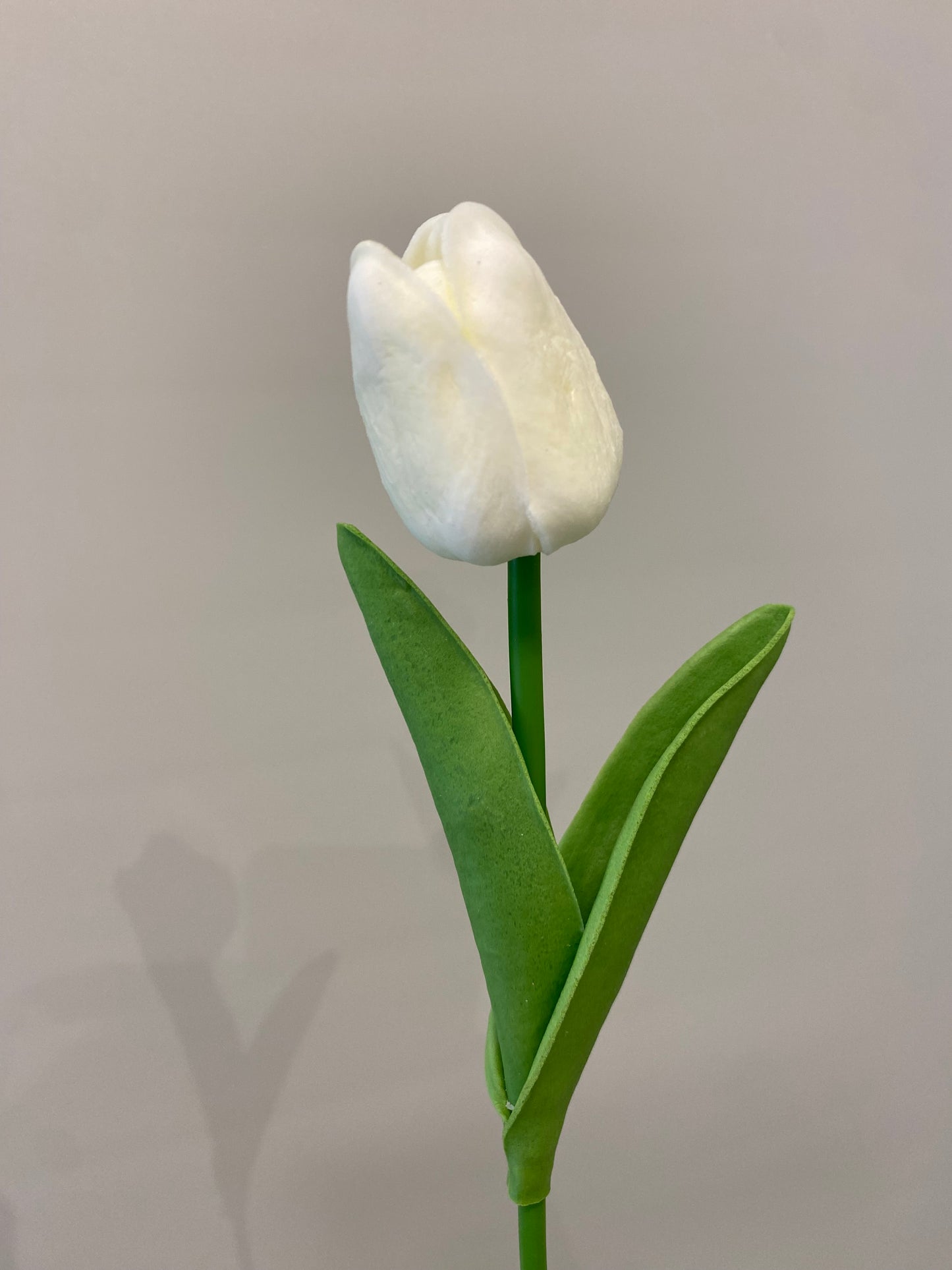 Real Touch Tulips White And Green Artificial Flowers