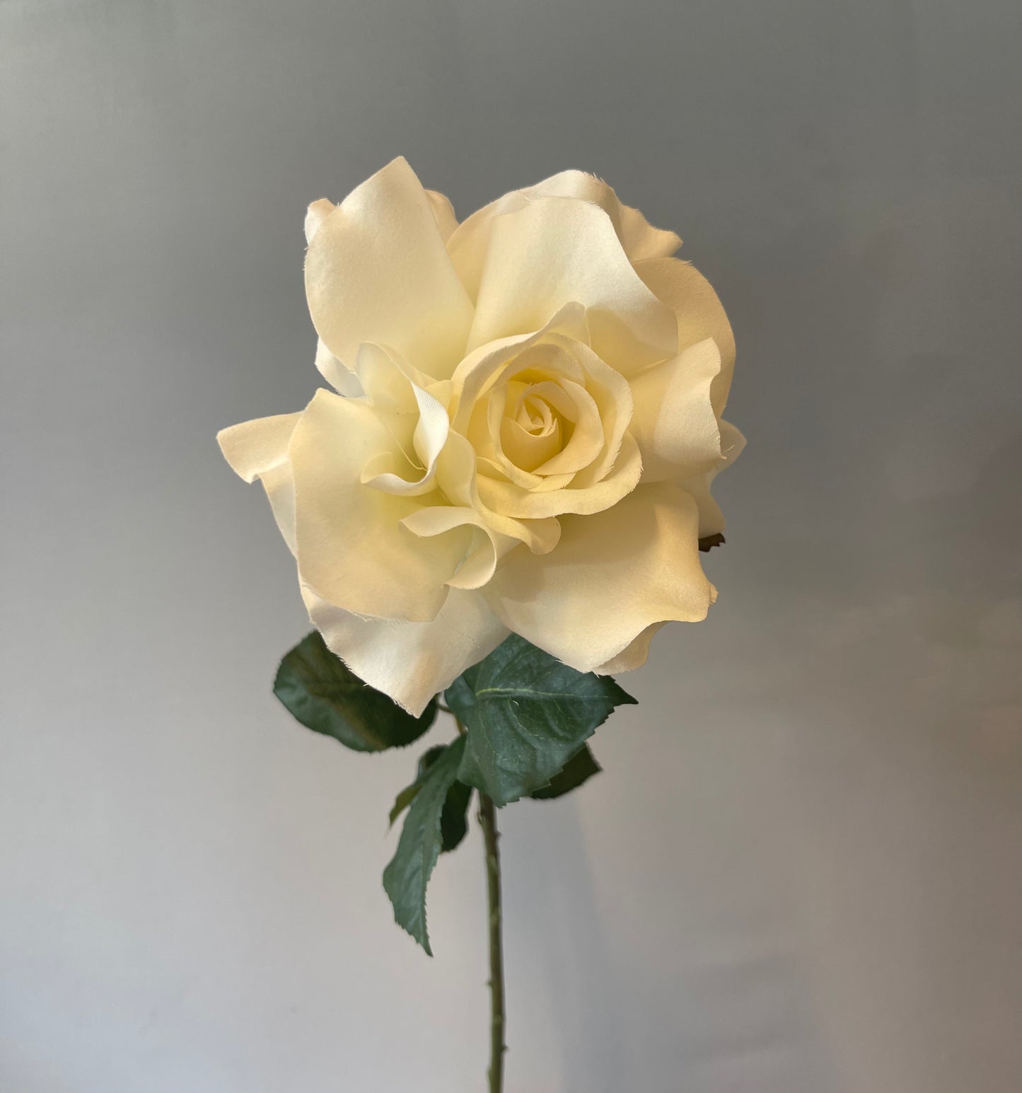 White Gloria Rose Single Stem Artificial Faux Flowers