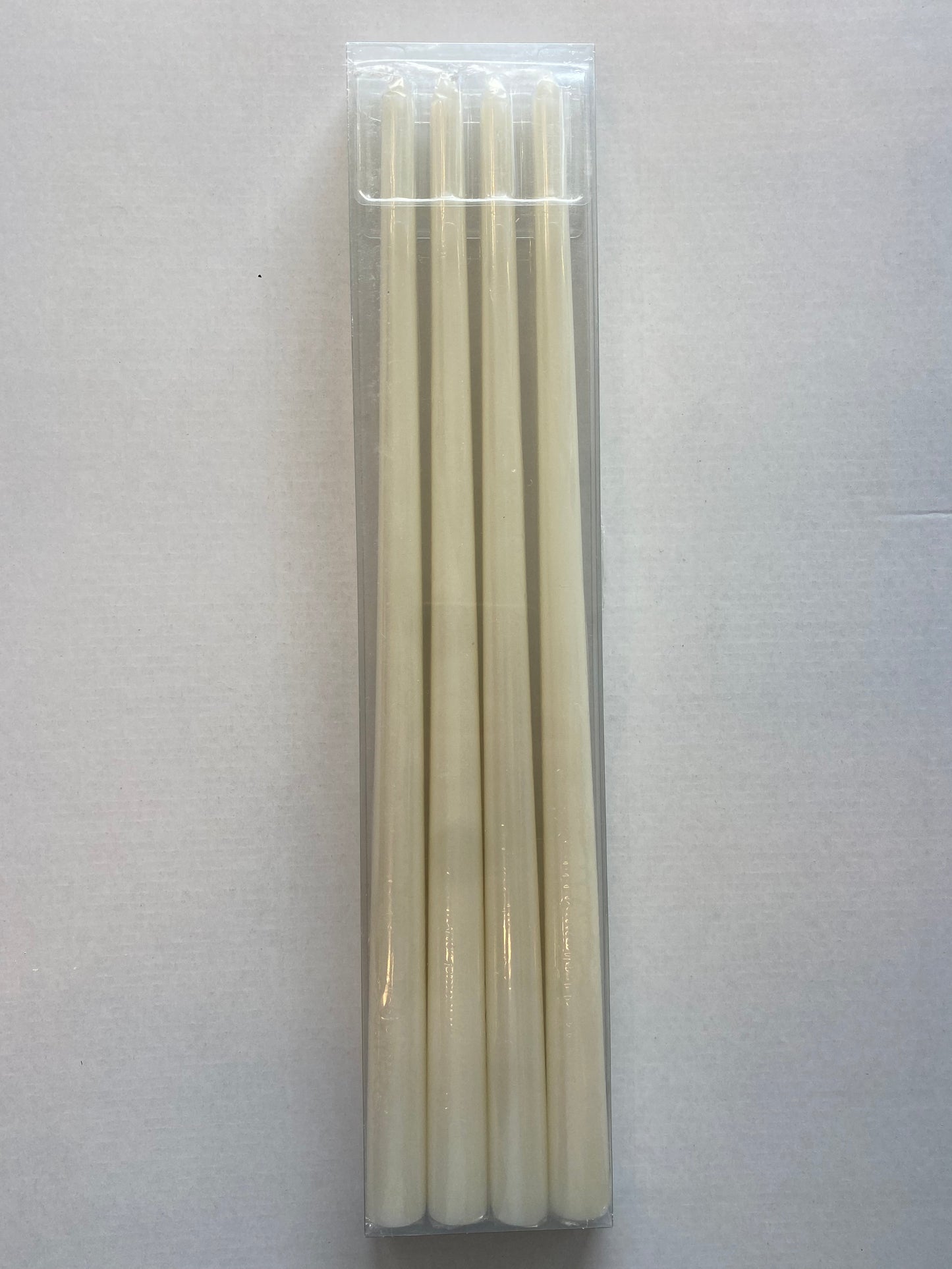 White Taper Wax Candles 4 in a box 30cm x 2cm