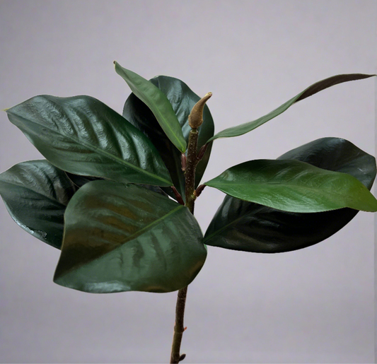 Magnolia Bud Leaf Spray Artificial Flowers Faux Flowers