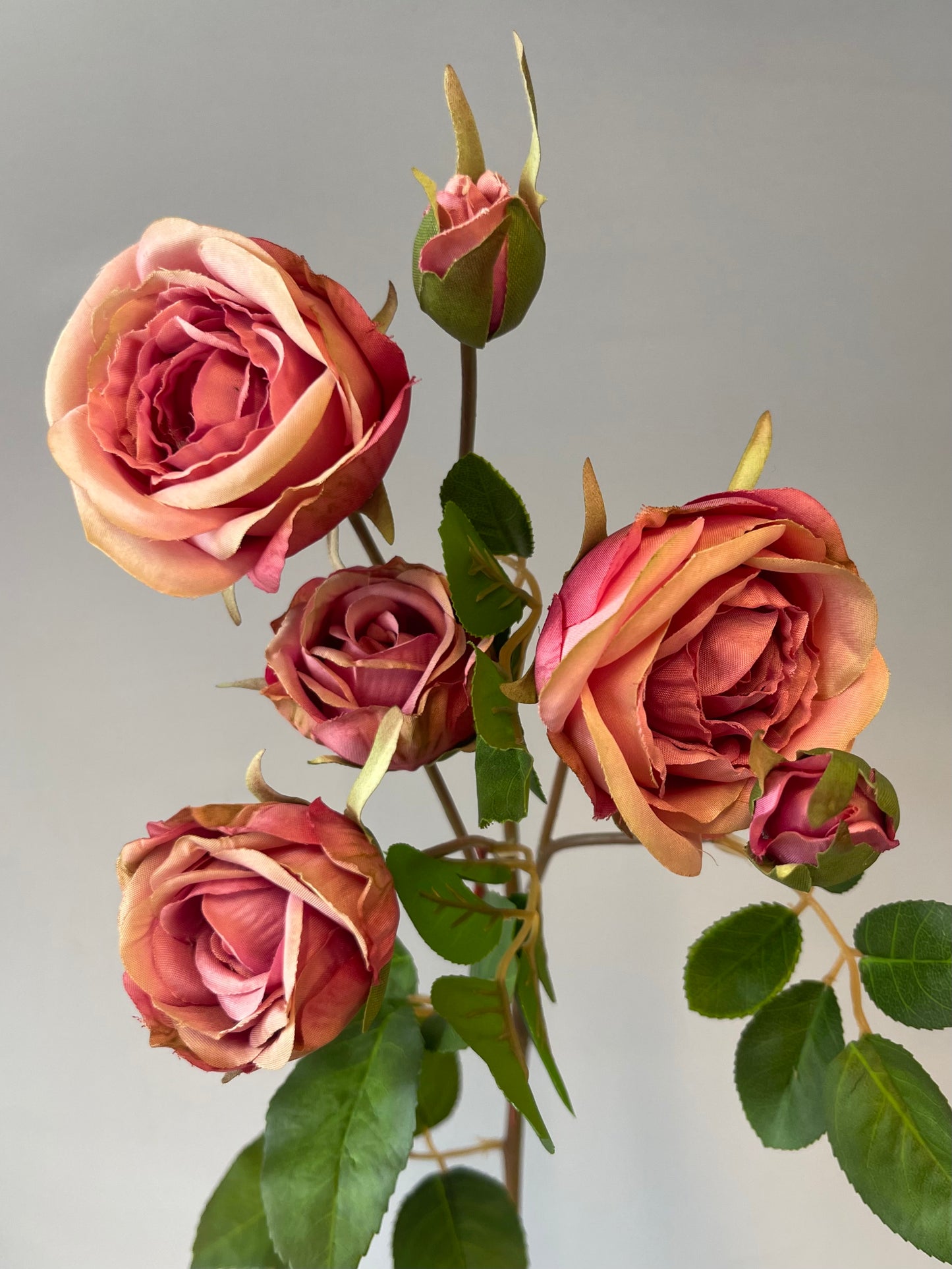 Rose Alina Spray Mauve Single Stem Artificial Flowers Faux Flowers