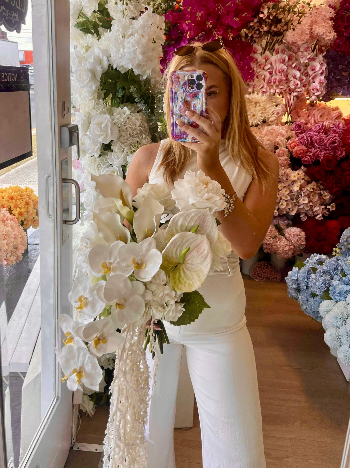 Catherine Phillips Michelle Bridal Wedding Bouquet Artificial Faux Flowers