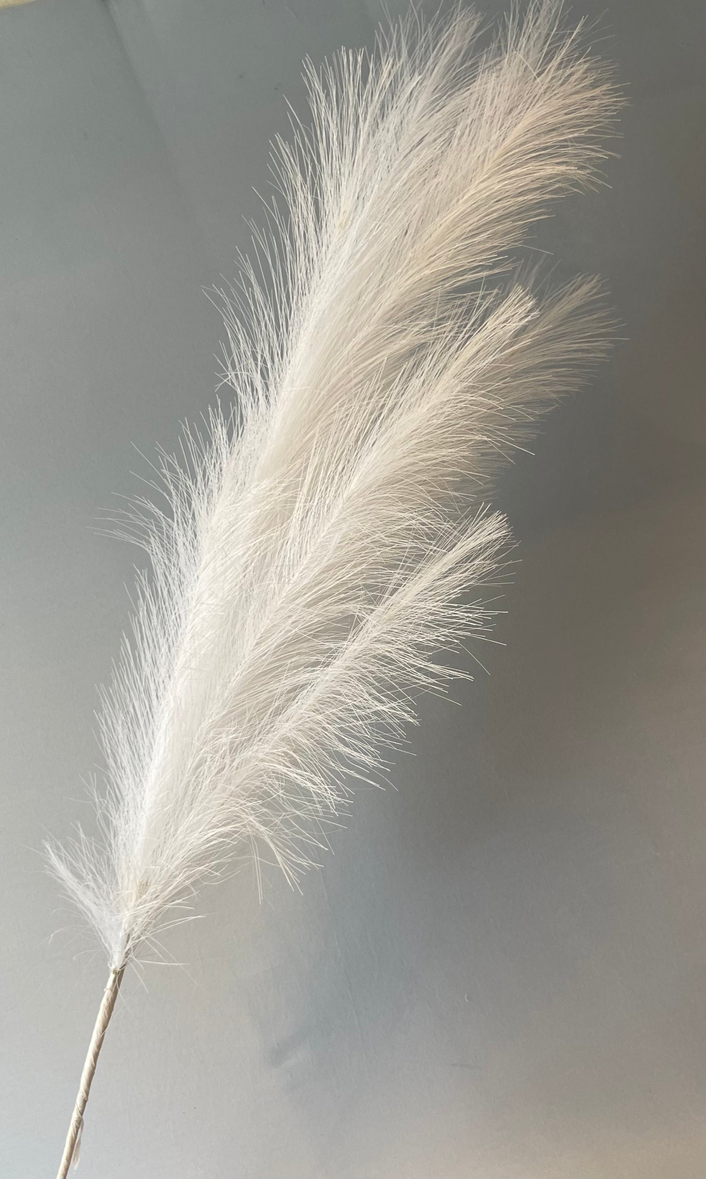 White Pampas Single Stem Artificial Faux Flowers