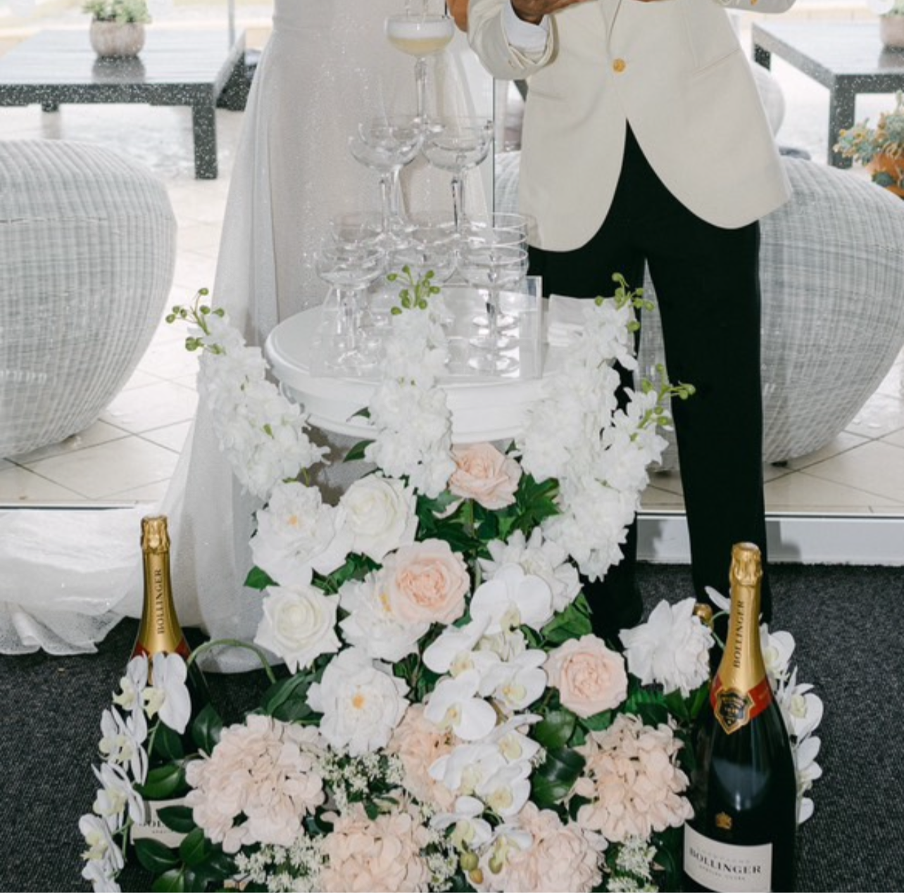 Arbour Wedding Welcome sign Flowers Florals