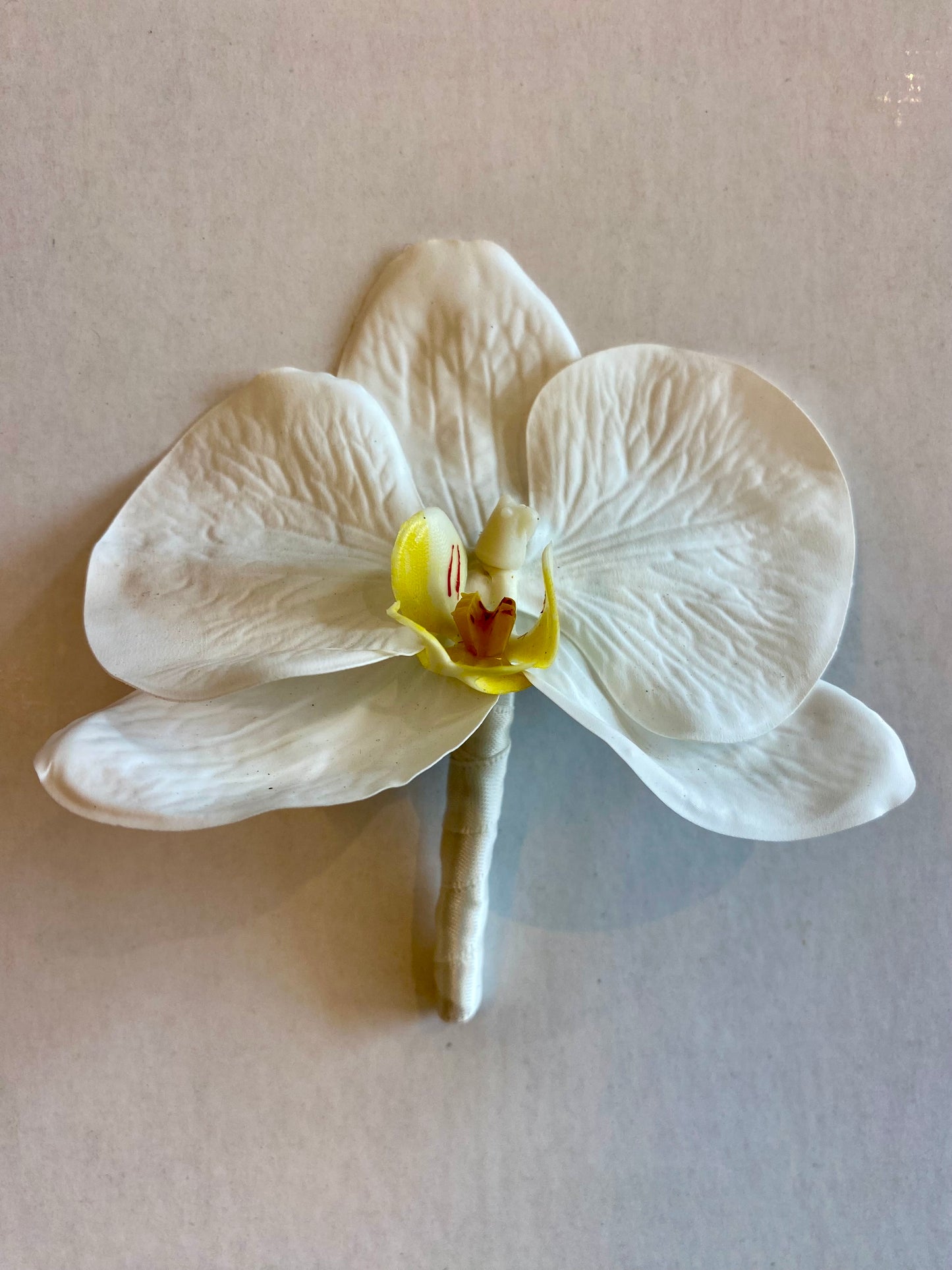 Buttonhole Boutonniere White Orchid