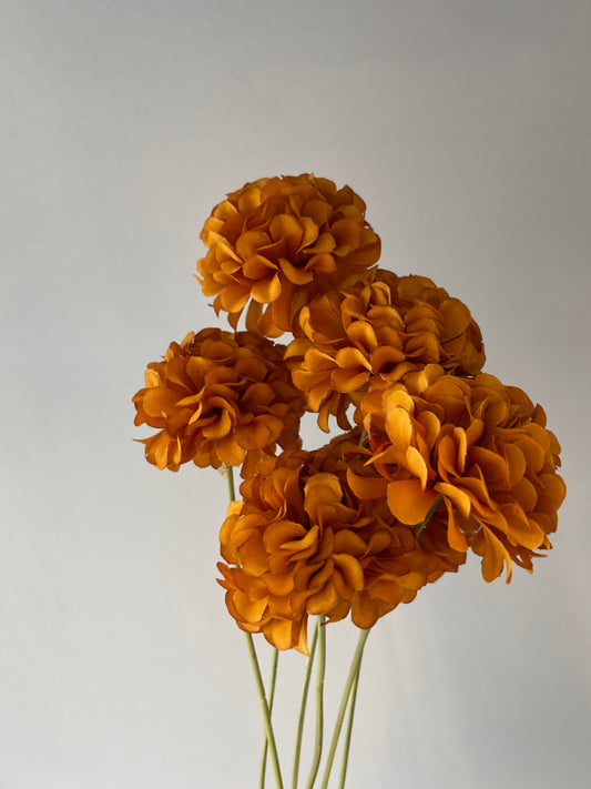 Burnt Orange Chrysanthemum Spray Artificial Faux Flowers