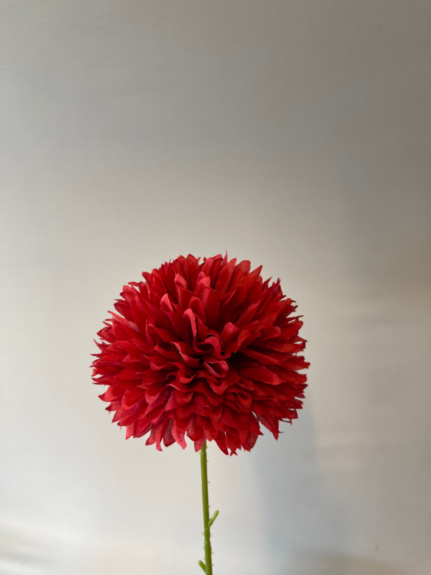Red Chrysanthemum Single Stem Artificial Faux Flowers