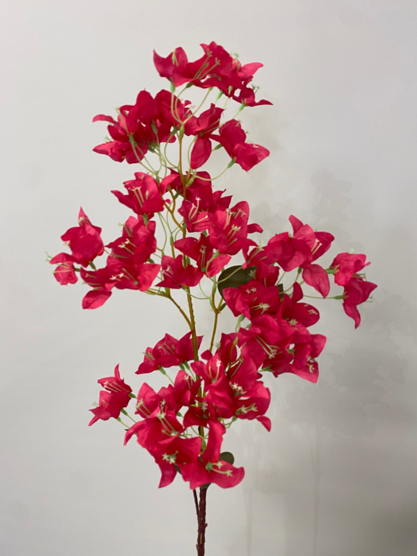 Bougainvillea Red Single Stem Artificial Faux Flowers