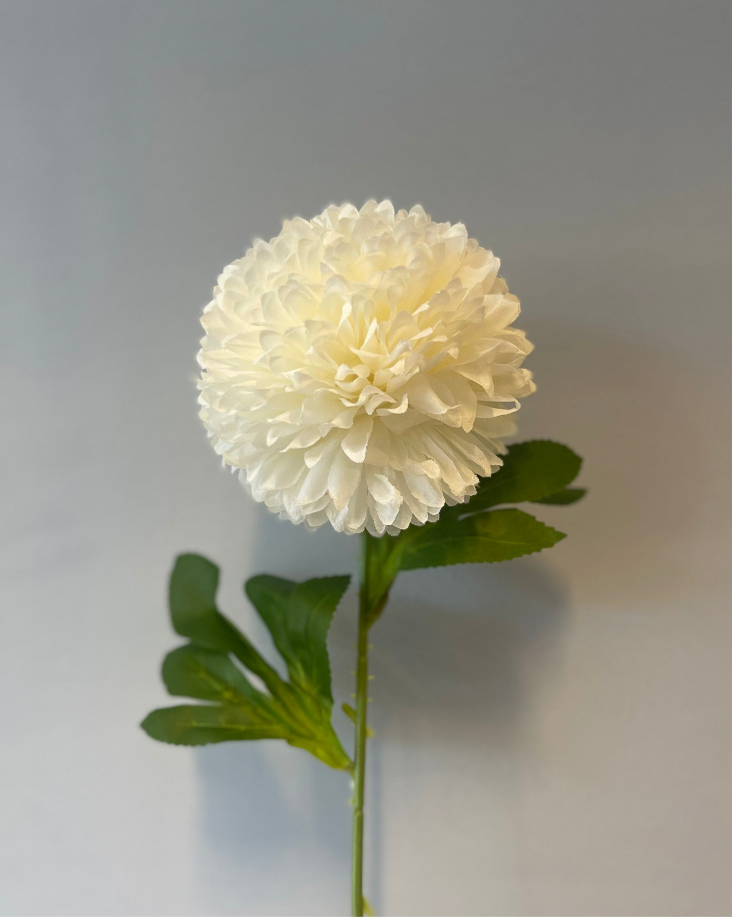 White Chrysanthemum Single Stem Artificial Faux Flower