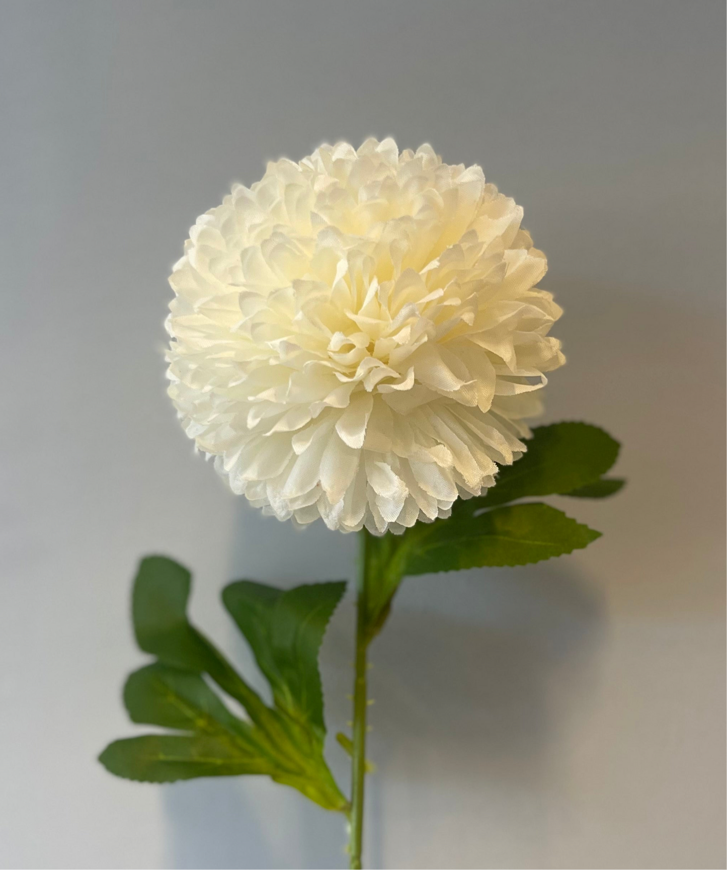 White Chrysanthemum Single Stem Artificial Faux Flower