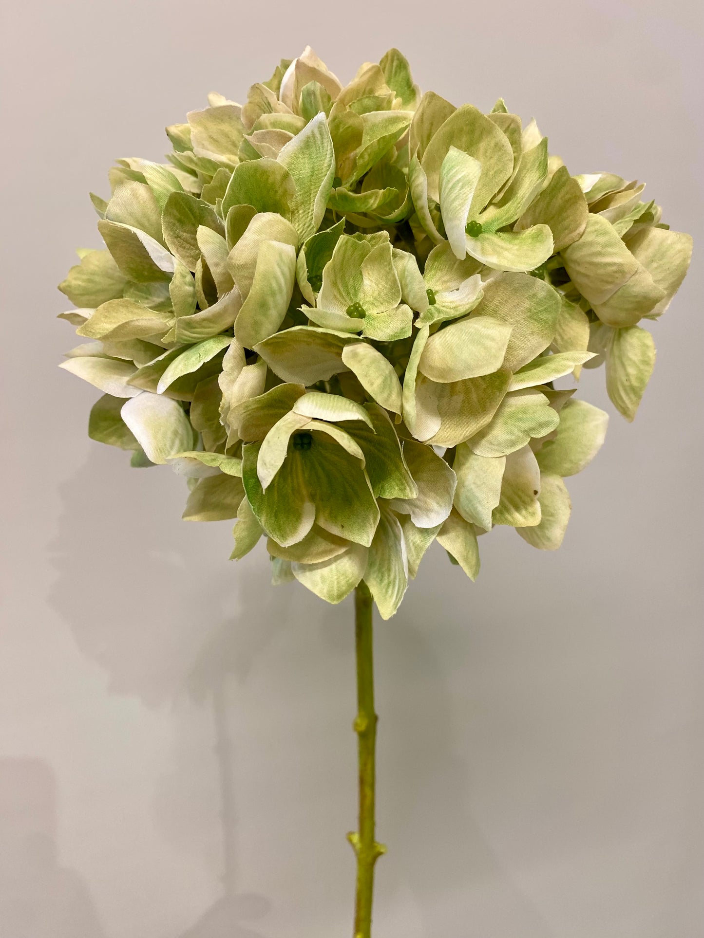 Green Hydrangea Single Stem Artificial Flower