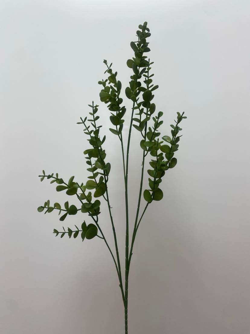 Eucalyptus Dark Green Single Stem Artificial Faux Flower