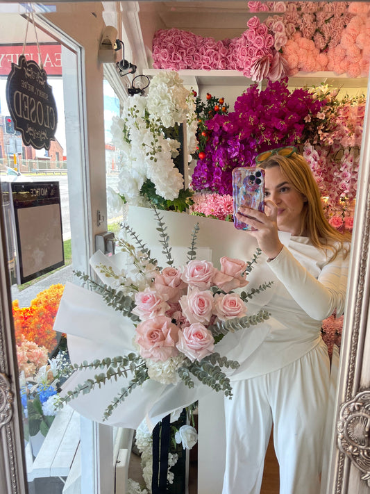 Ava Artificial Flowers Faux Wrapped Arrangement,