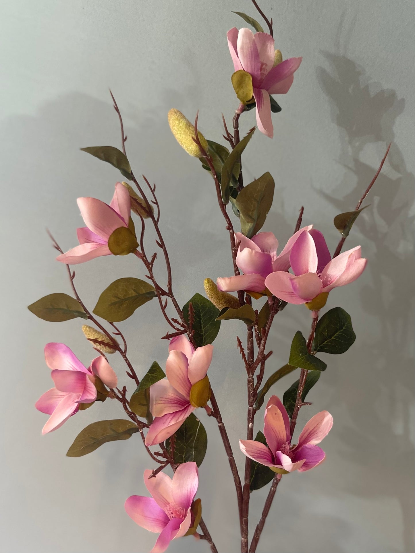 Purple Magnolia Spray Single Stem Artificial Faux Flowers