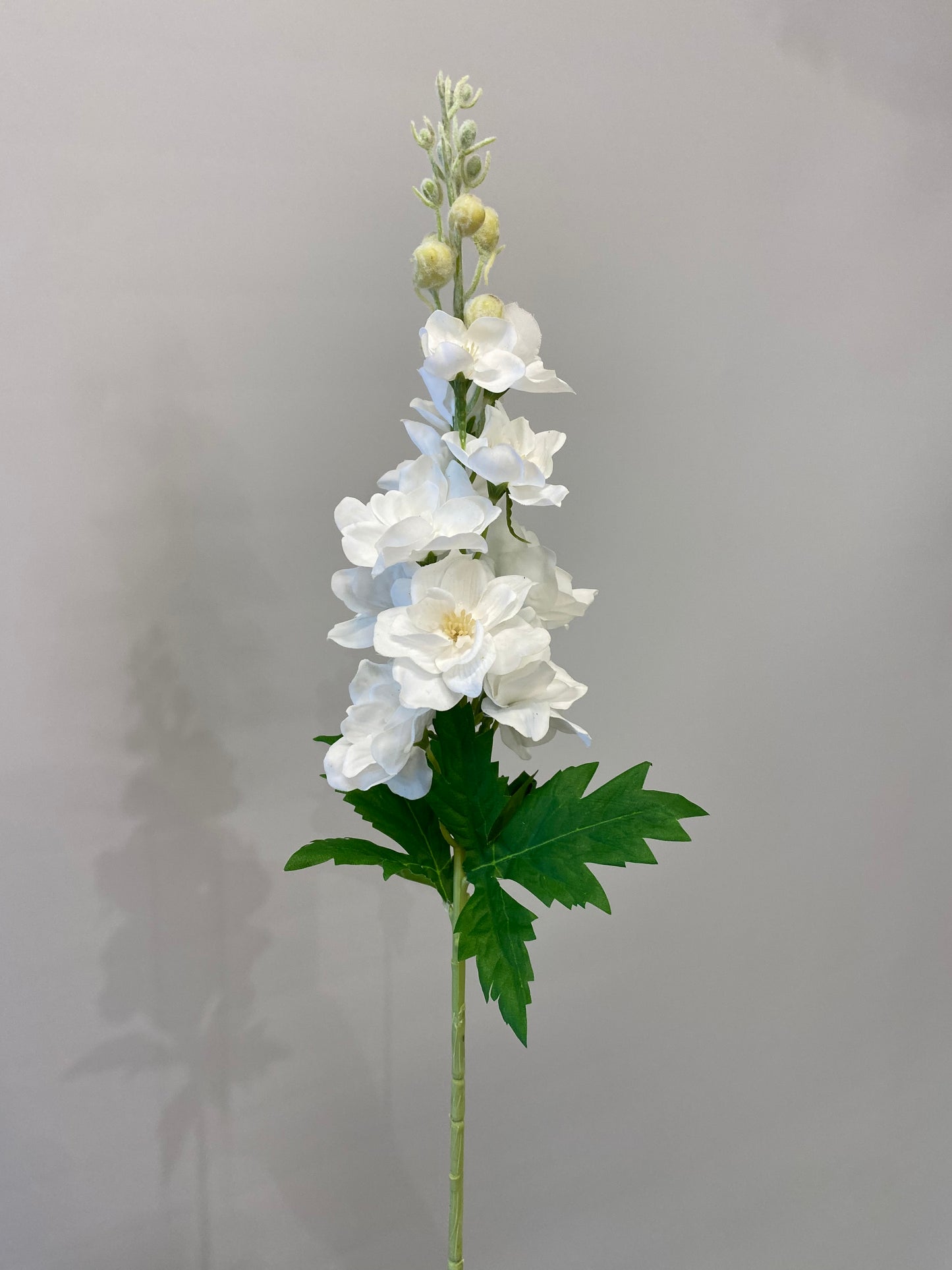 Real Touch White Delphinium Single Stem Artificial Faux Flowers D1