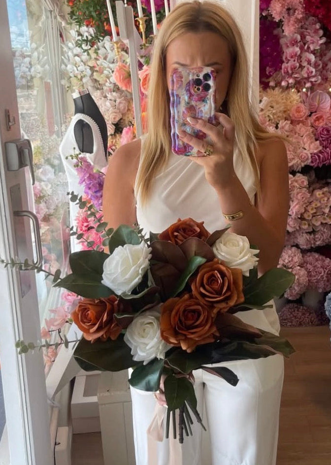 Catherine Phillips Donna Bridal Wedding Bouquet Artificial Faux Flowers