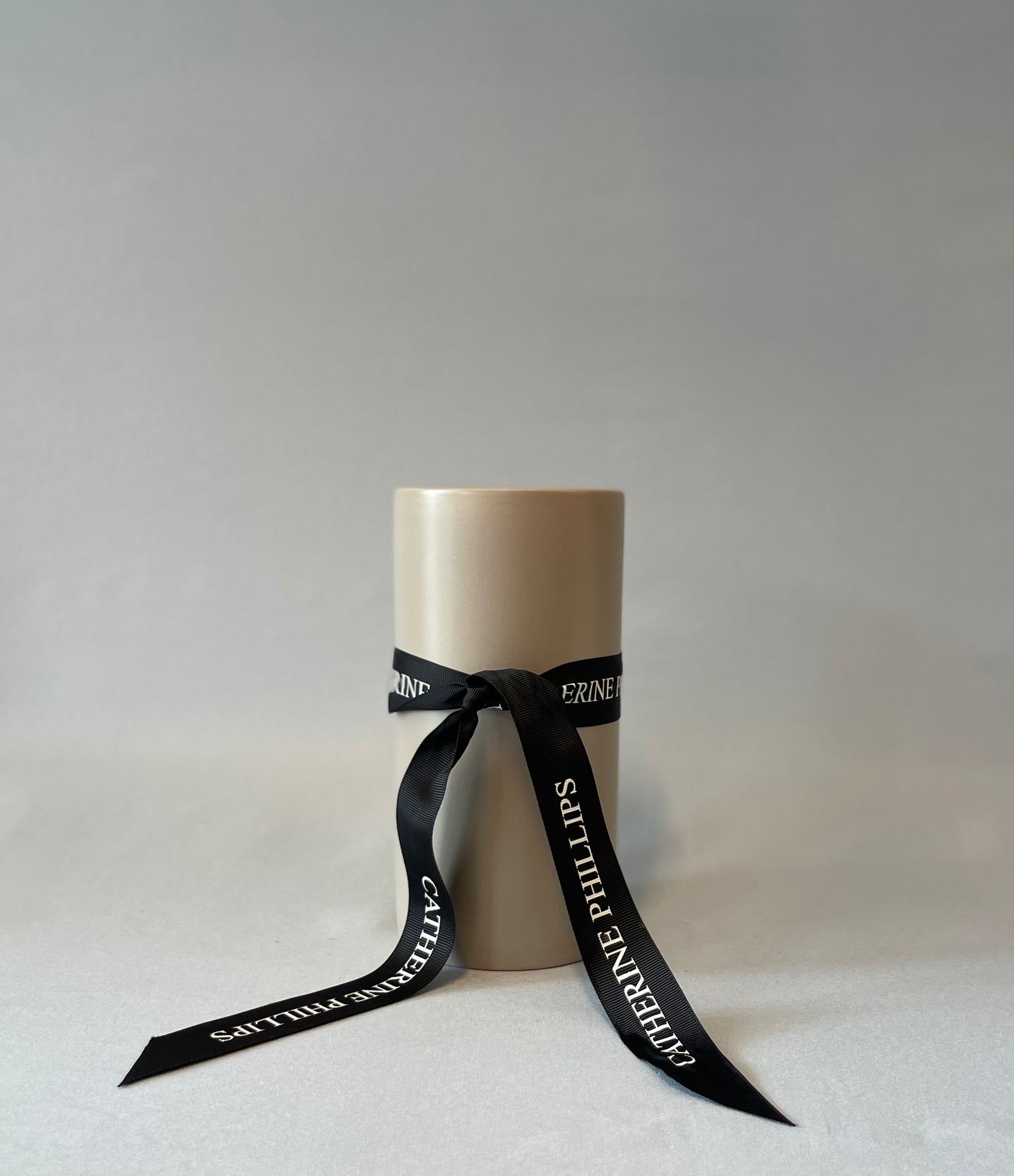 Cylinder Vase Satin Dark Beige
