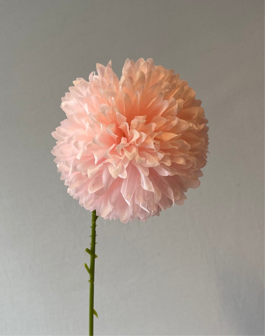 Light Pink Chrysanthemum Single Stem Artificial Faux Flower