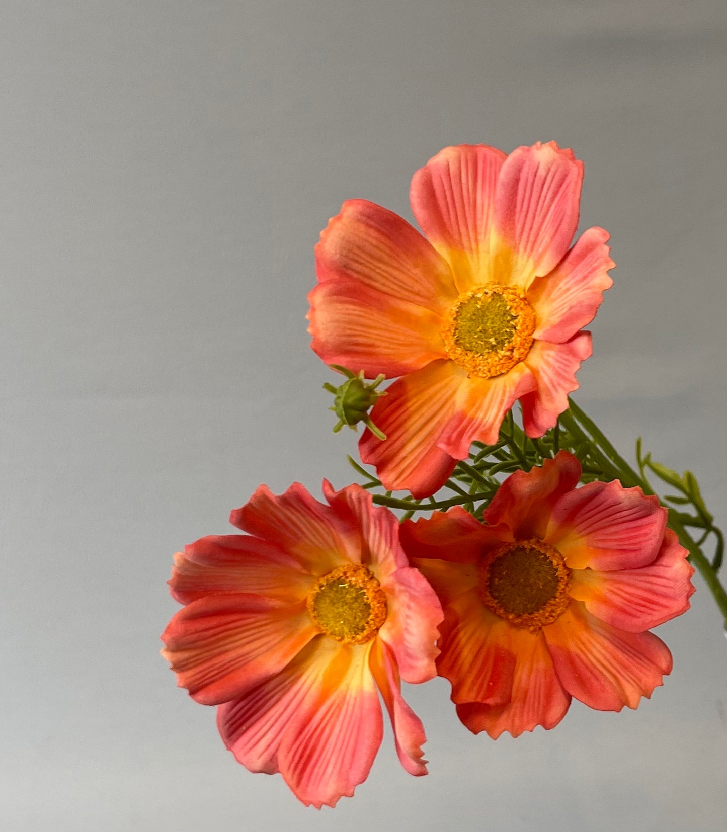 Real Touch Bright Orange Cosmos Spray Artificial Flowers Faux Flowers